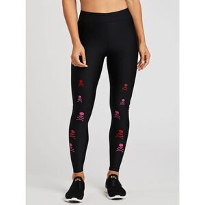 ULTRACOR X SoulCycle Scatter‎ Skull print ankle Leggings Size S yoga running gym